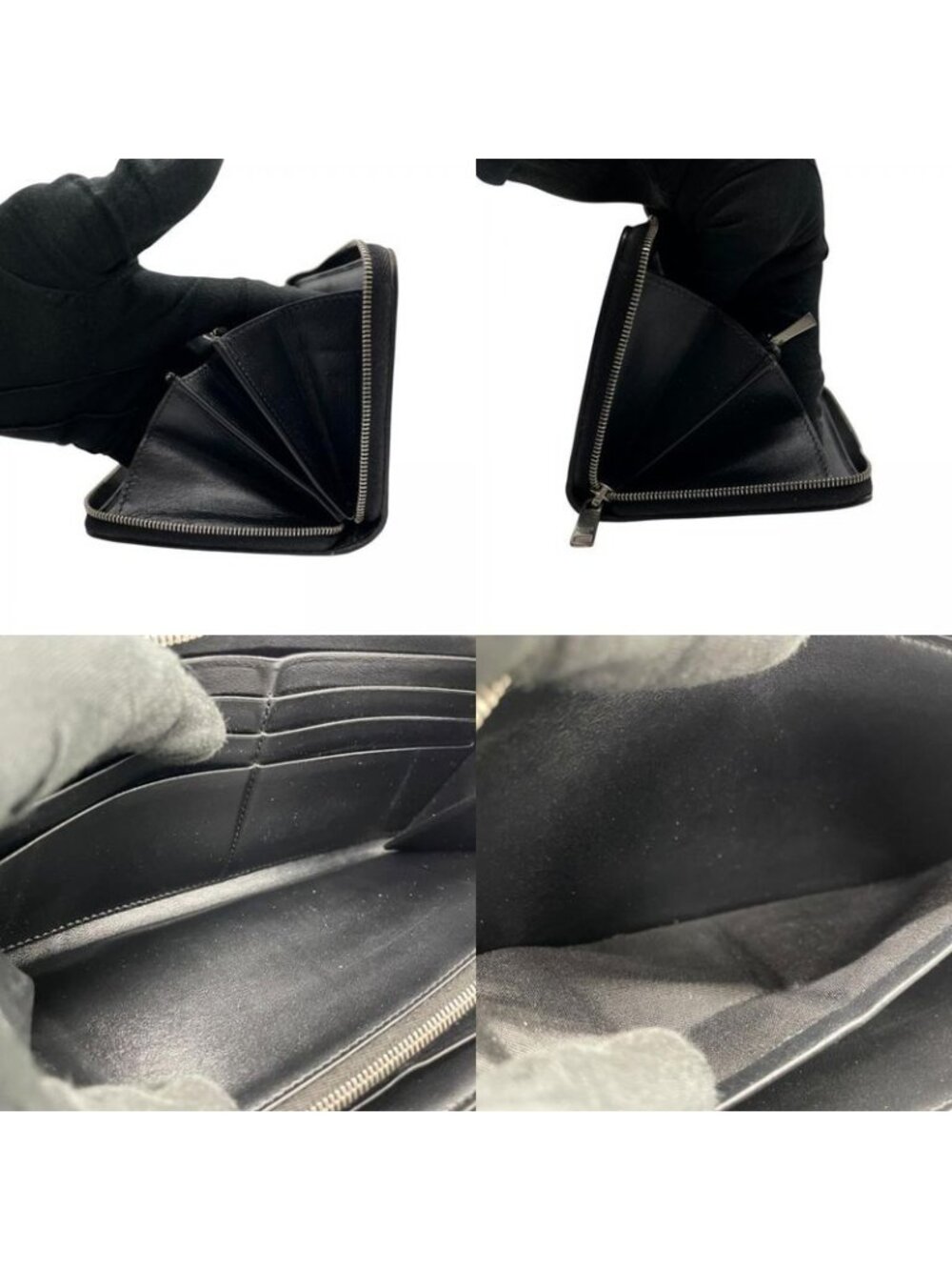 Celine Wallet Leather Black Silver Classic Luxury Casual Everyday Use Going Out - Picture 7 of 10